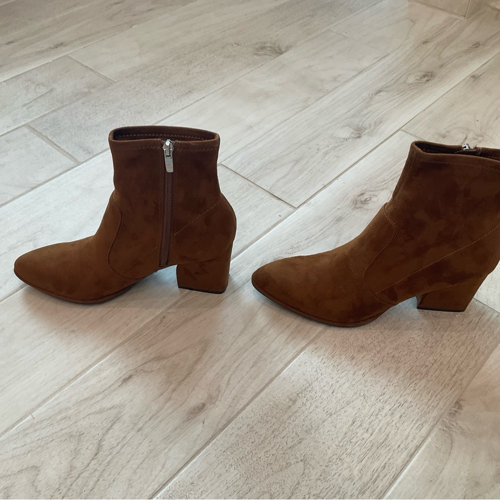 Marc Fisher Chestnut Suede Ankle Booties